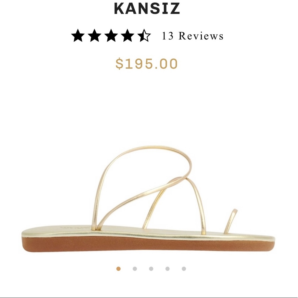 Ancient Greek Sandals - gold sandal w/ dust bag!